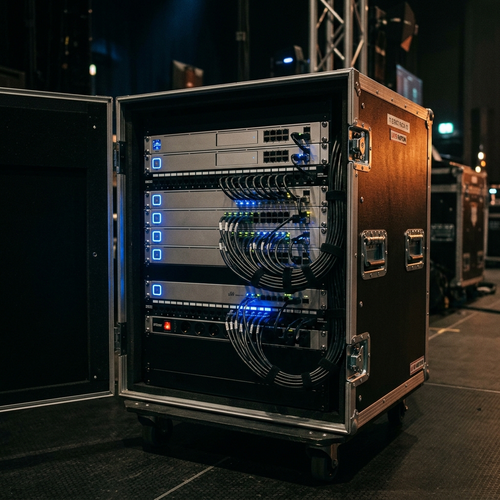 UniFi Enterprise Netzwerk-Rack für Event-IT und Event WLAN